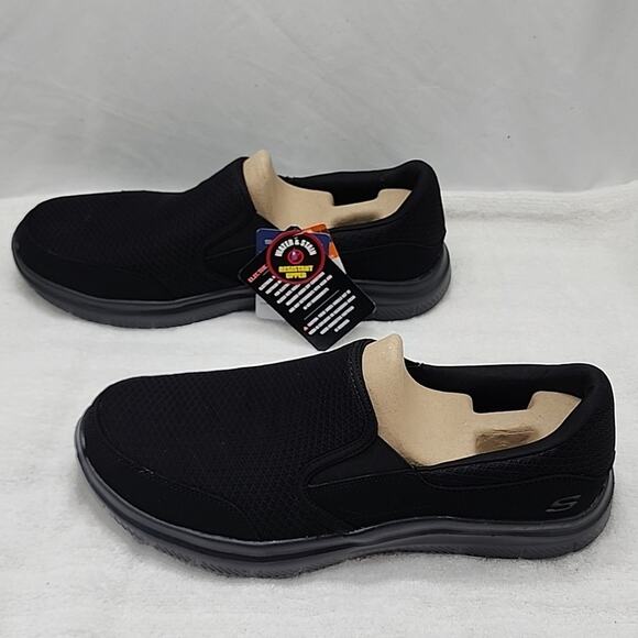 SKECHERS WORK RELAXED-FIT MEMORY FOAM WATER SLIP RESISTANT MENS 12 NWB BLACK ⚫️ - Picture 6 of 16